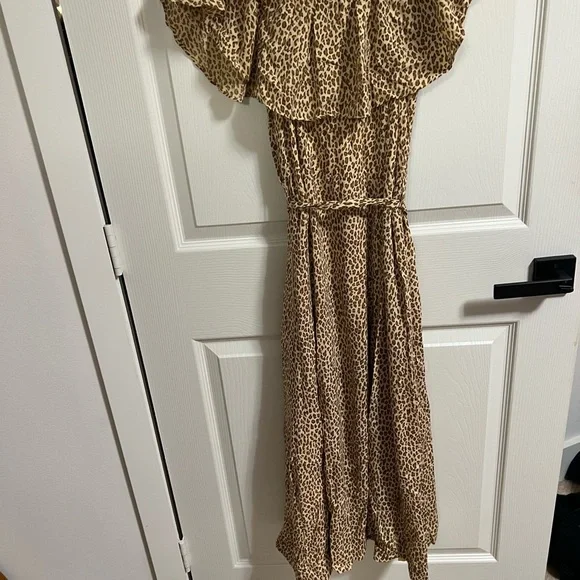 Anthropologie boho Animal Print Button Down Midi Dress - Picture 8 of 11